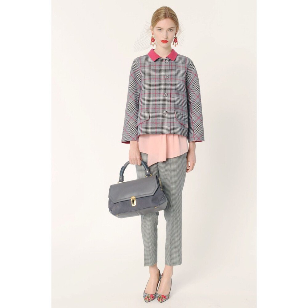 Oscar de la Renta Resort Prince of Wales-check Blazer/Jacket, US 2, NWT